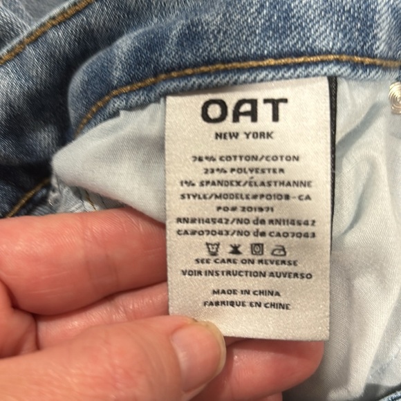 OAT high rise Lightwash crop ankle Jean size 8 - Picture 7 of 9
